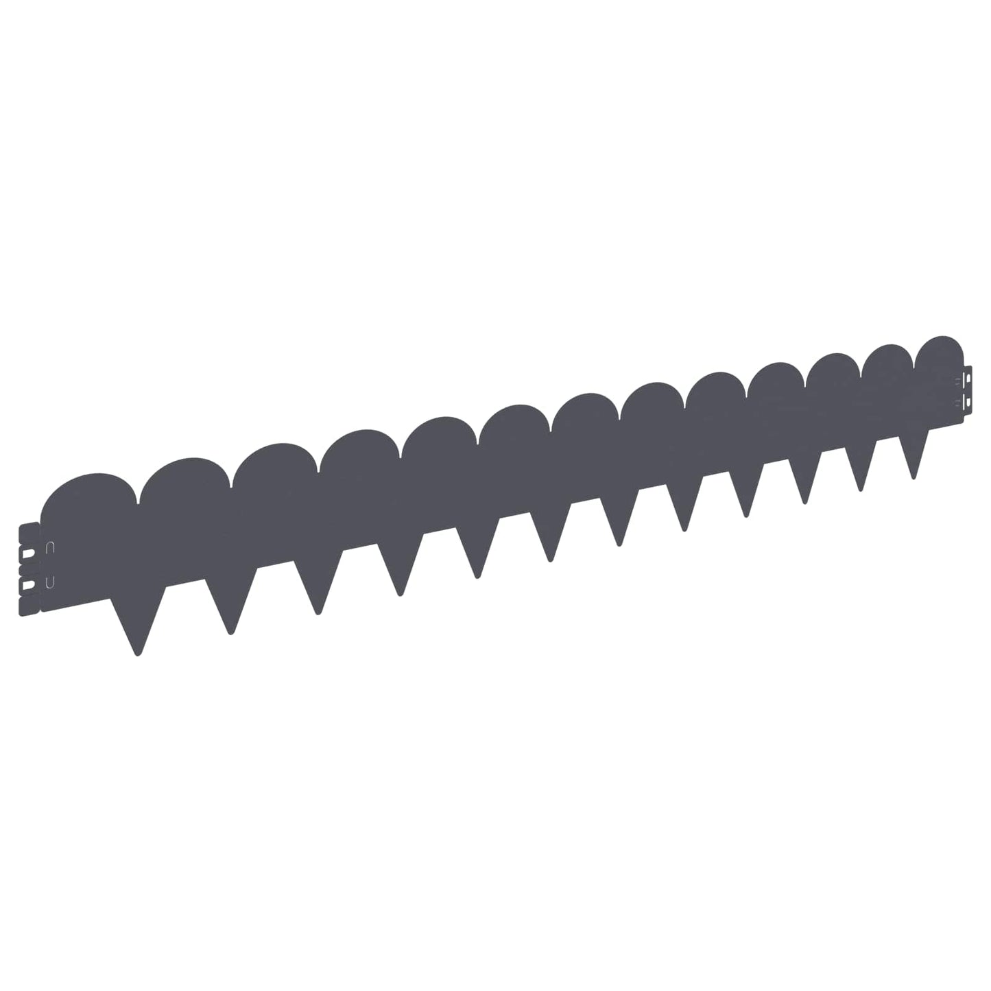 Lawn Edging 30 pcs 103 x 15 cm Steel Anthracite