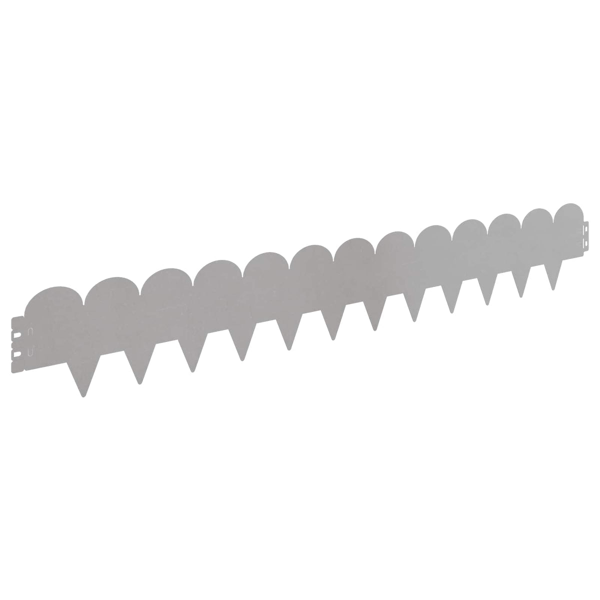 Lawn Edging 10 pcs 103 x 15 cm Steel Silver