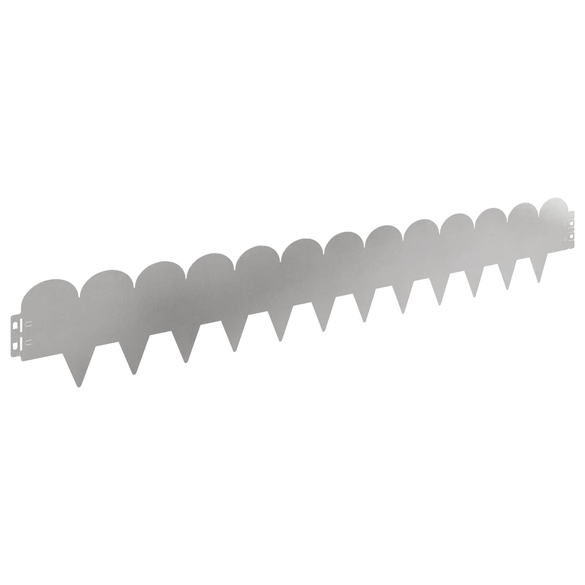 Lawn Edging 30 pcs 103 x 15 cm Steel Silver