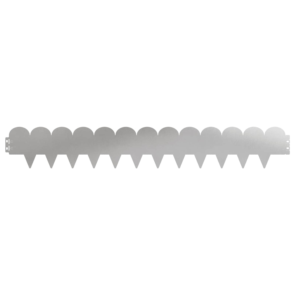 Lawn Edging 30 pcs 103 x 15 cm Steel Silver
