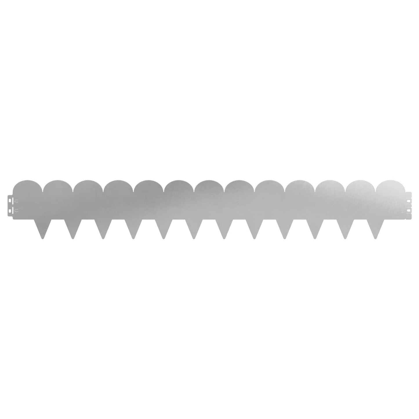 Lawn Edging 50 pcs 103 x 15 cm Steel Silver