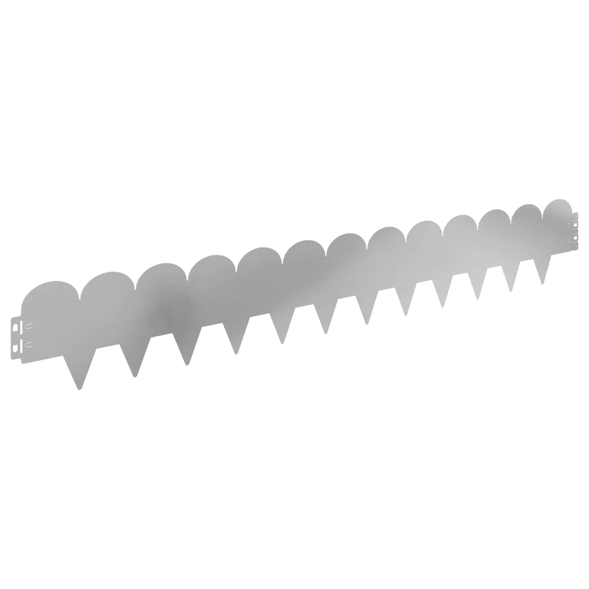 Lawn Edging 10 pcs 103 x 15 cm Steel Silver