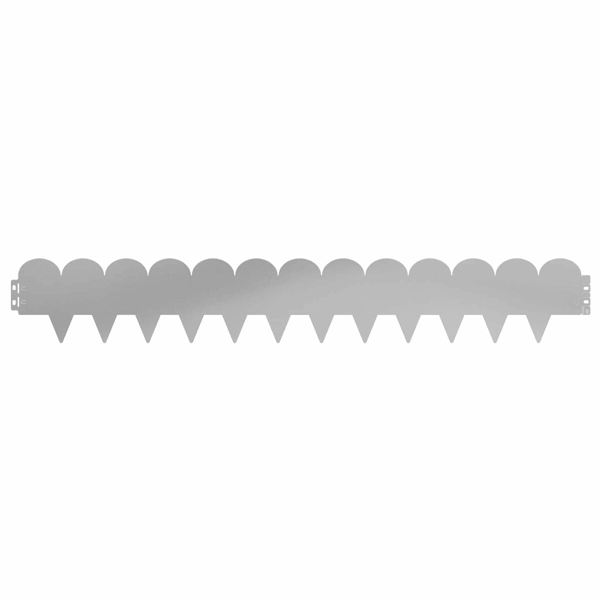 Lawn Edging 10 pcs 103 x 15 cm Steel Silver