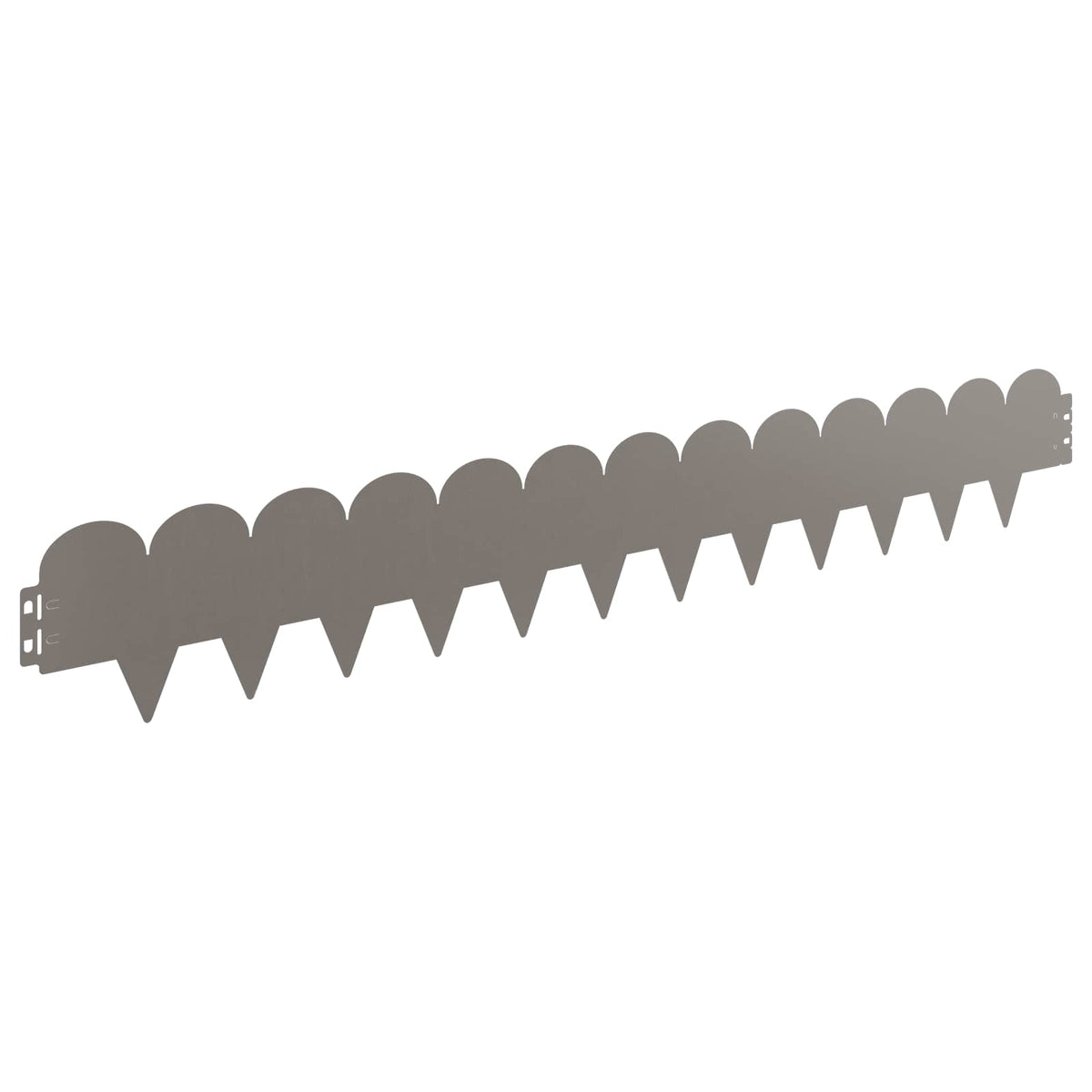 Lawn Edge Sharp&Round Top 20 pcs 103x15cm Steel Rusty