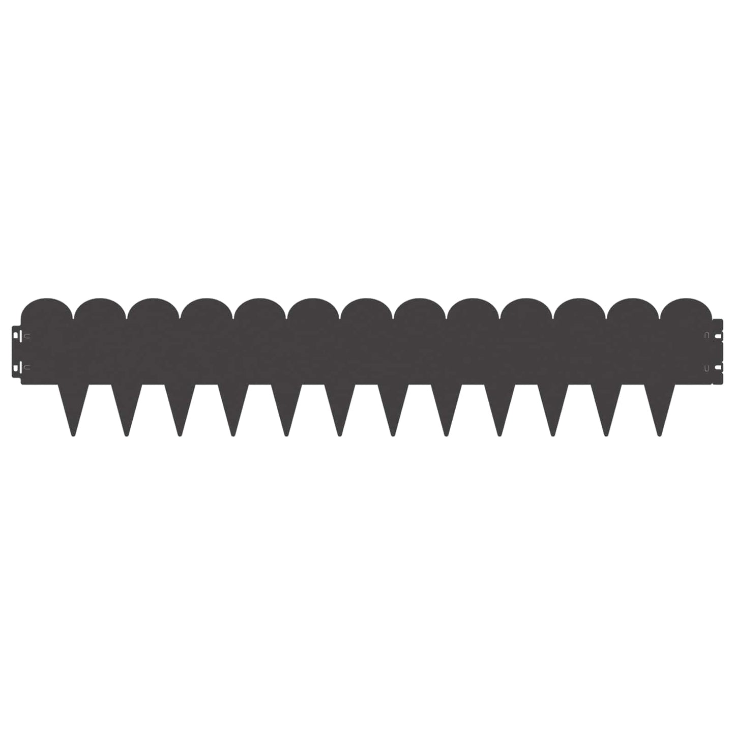 Lawn Edging 10 pcs 103 x 20 cm Steel Black