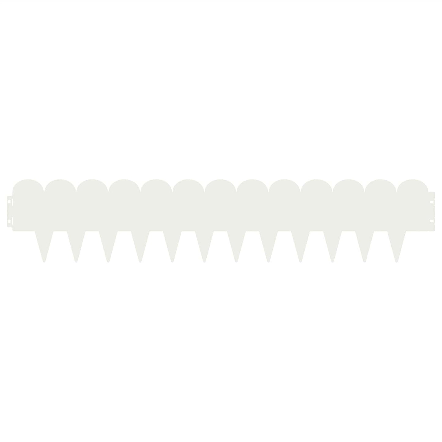 Lawn Edging 10 pcs 103 x 20 cm Steel White