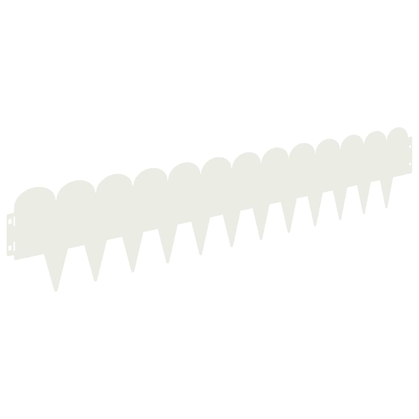 Lawn Edging 30 pcs 103 x 20 cm Steel White