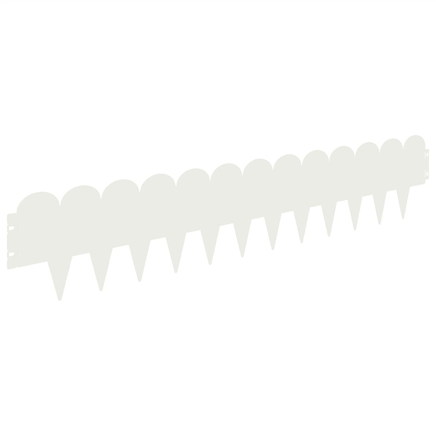 Lawn Edging 30 pcs 103 x 20 cm Steel White