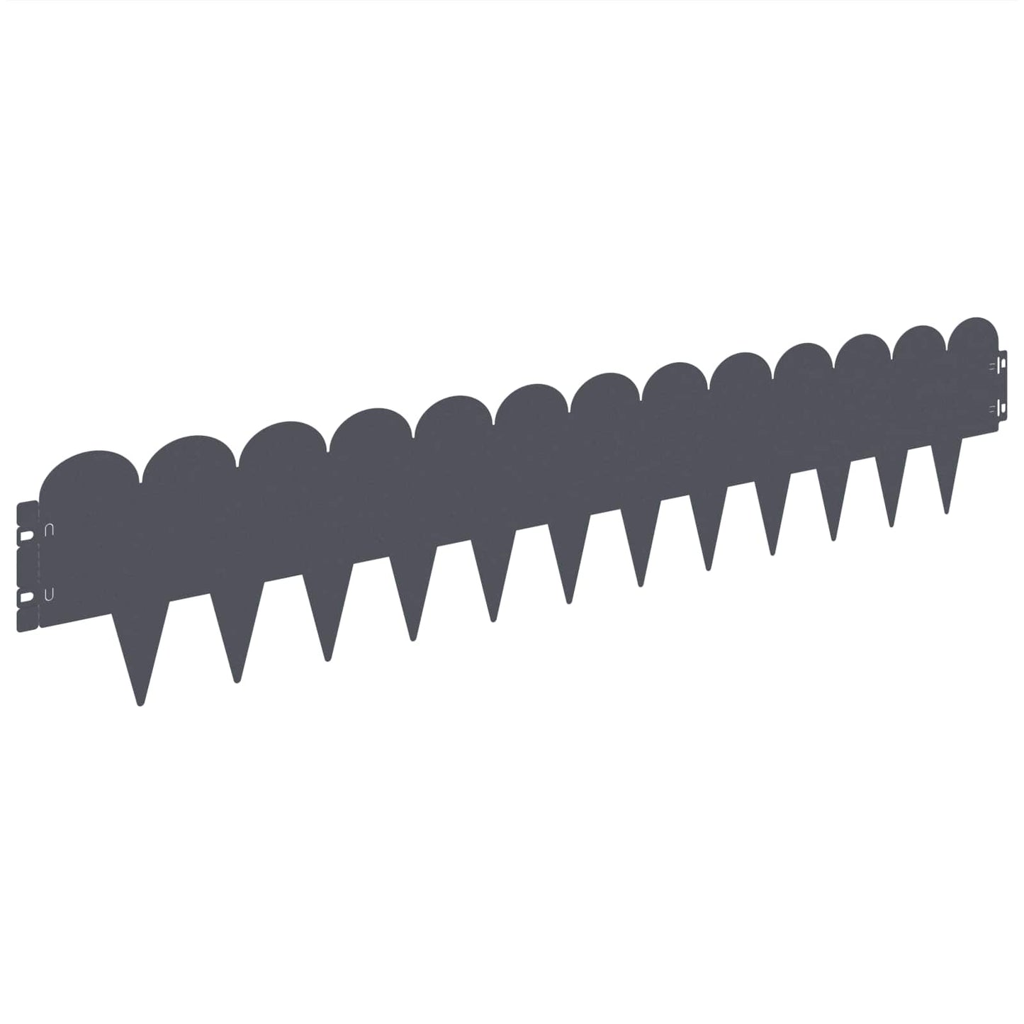 Lawn Edging 20 pcs 103 x 20 cm Steel Anthracite