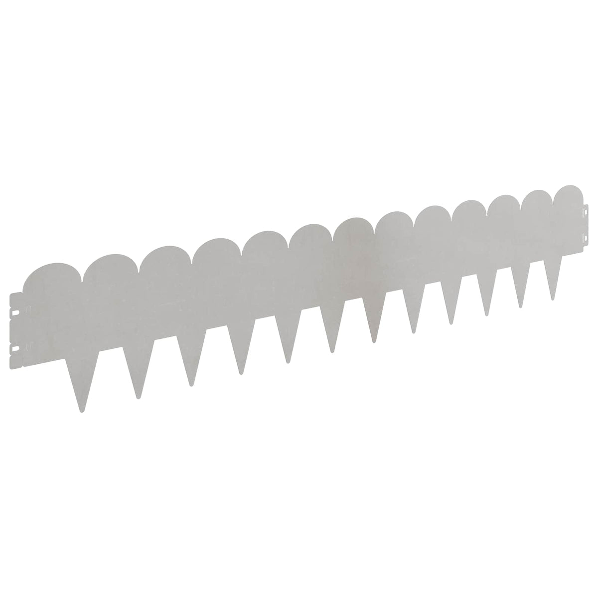 Lawn Edging 10 pcs 103 x 20 cm Steel Silver
