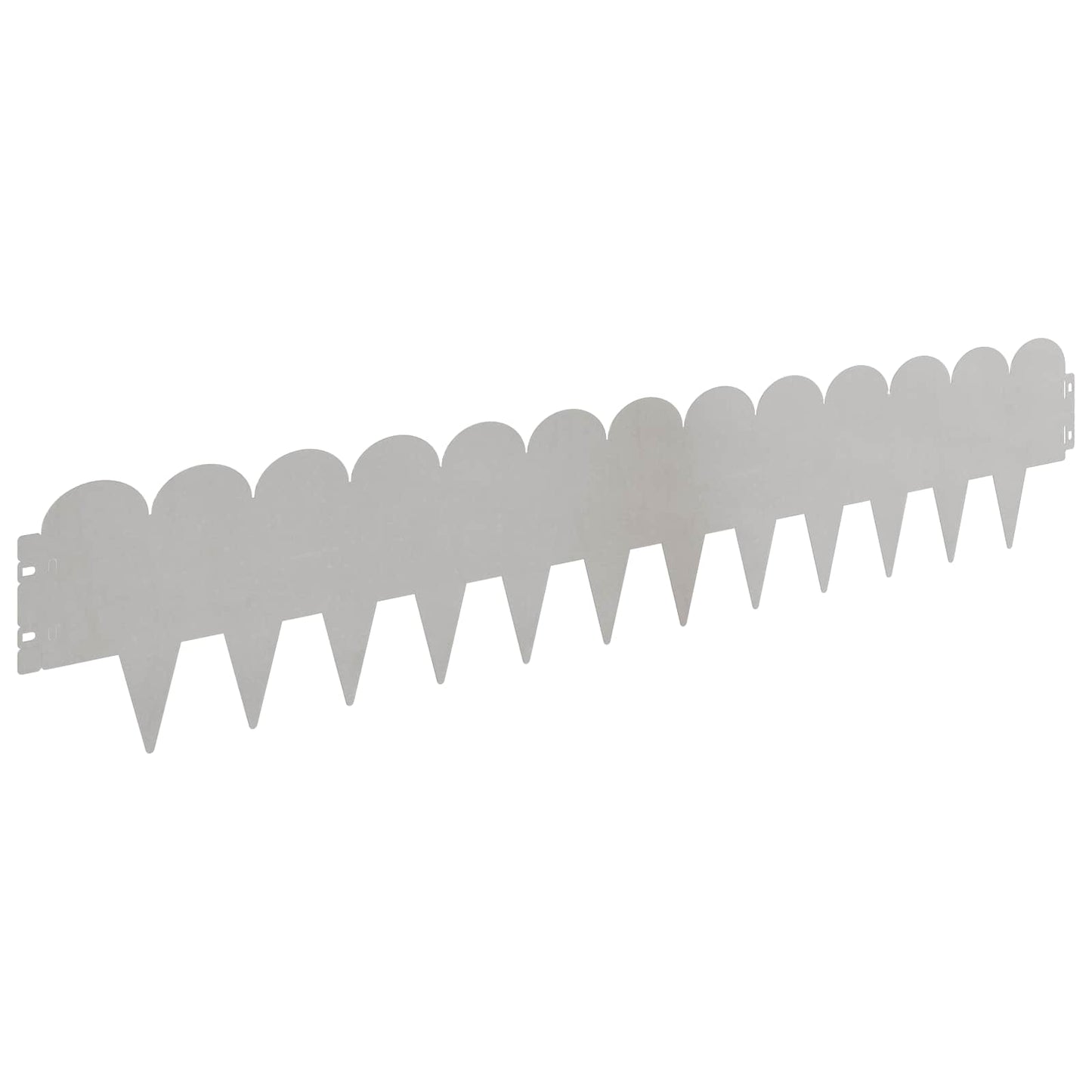 Lawn Edging 20 pcs 103 x 20 cm Steel Silver