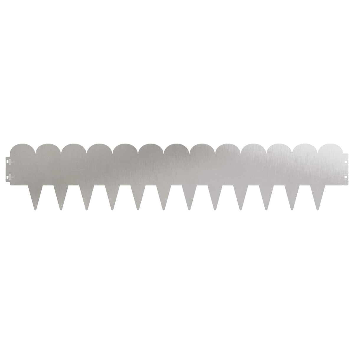Lawn Edging 20 pcs 103 x 20 cm Steel Silver