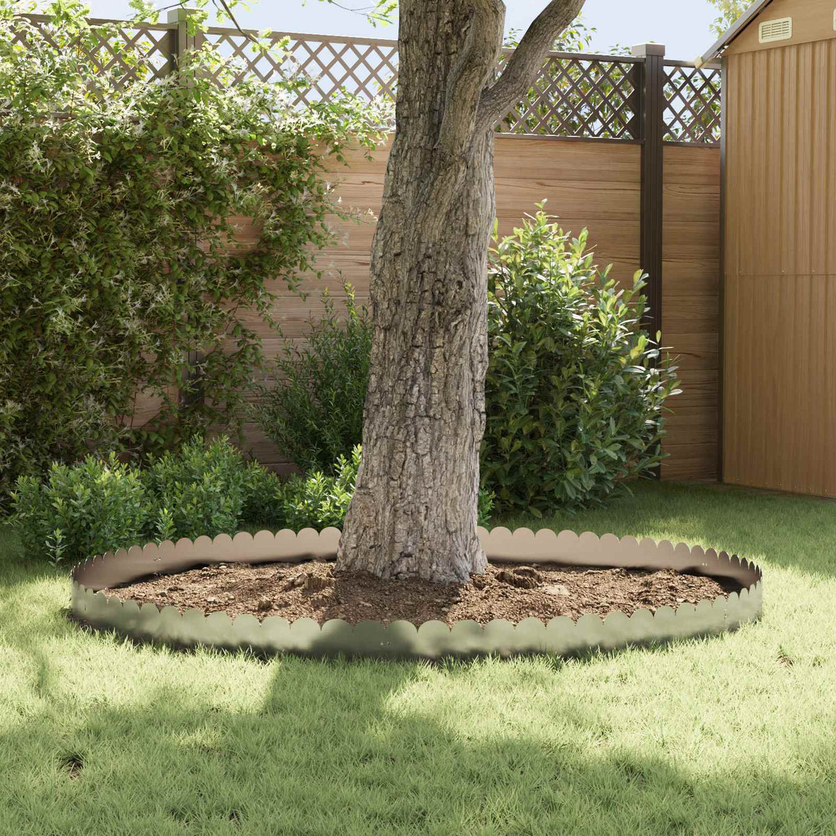 Lawn Edging 30 pcs 103 x 20 cm Steel Silver