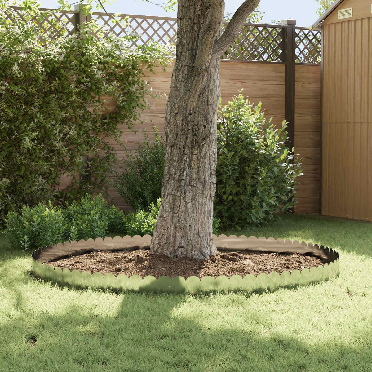 Lawn Edging 10 pcs 103 x 20 cm Steel Silver