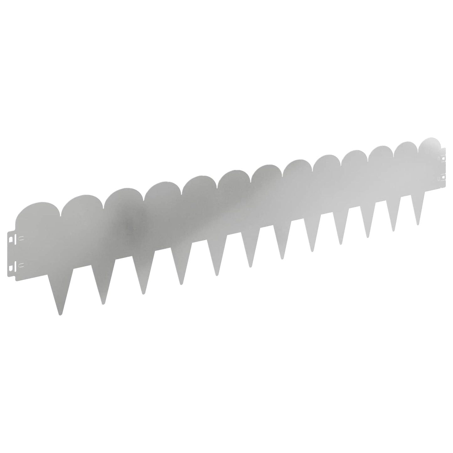 Lawn Edging 20 pcs 103 x 20 cm Steel Silver