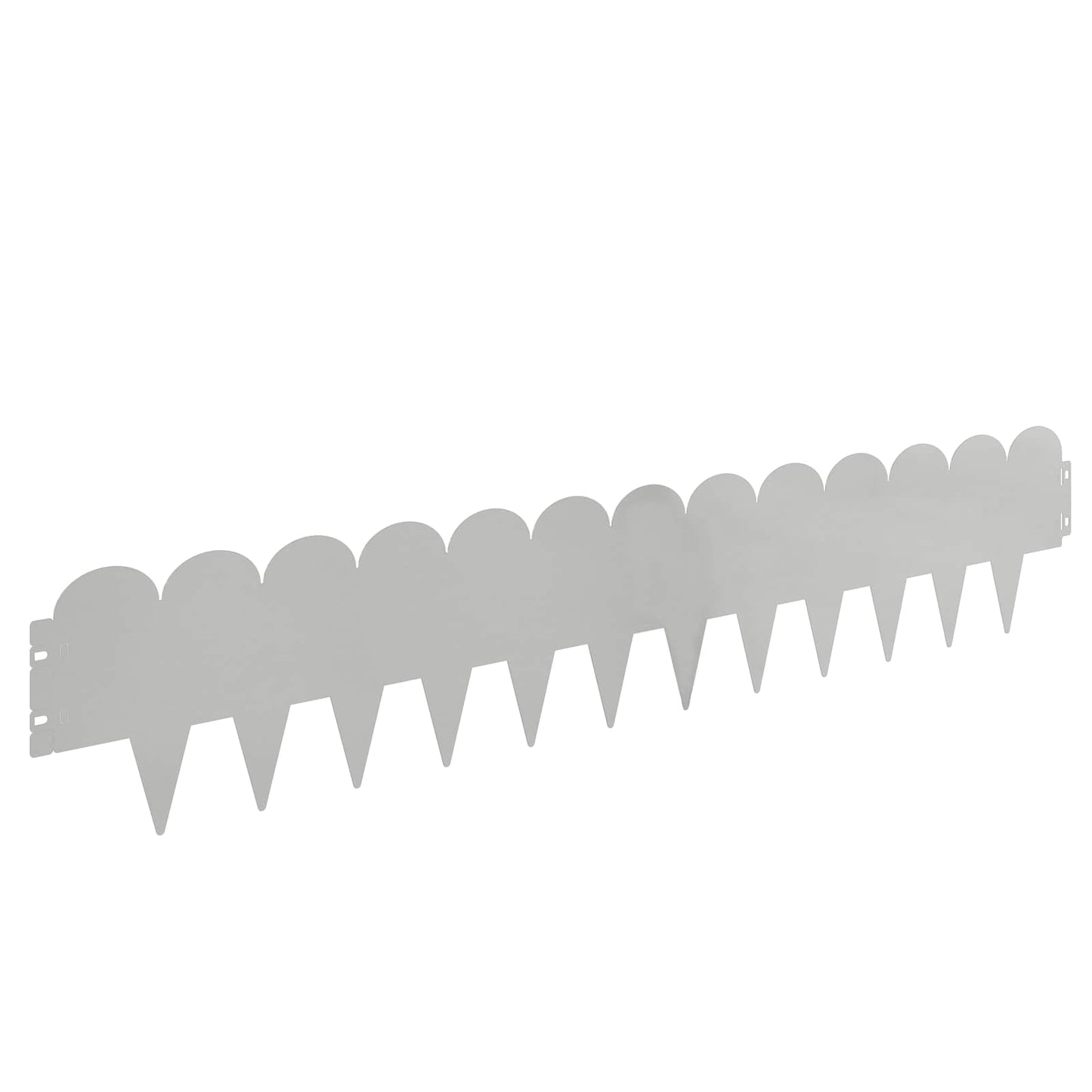 Lawn Edging 20 pcs 103 x 20 cm Steel Silver