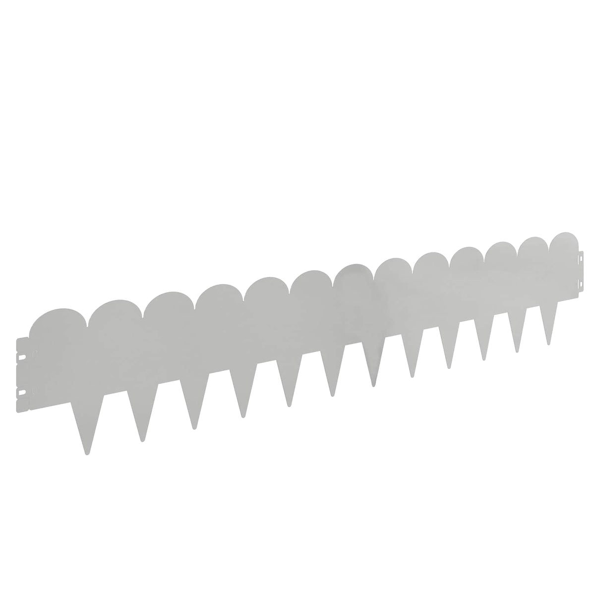 Lawn Edging 20 pcs 103 x 20 cm Steel Silver