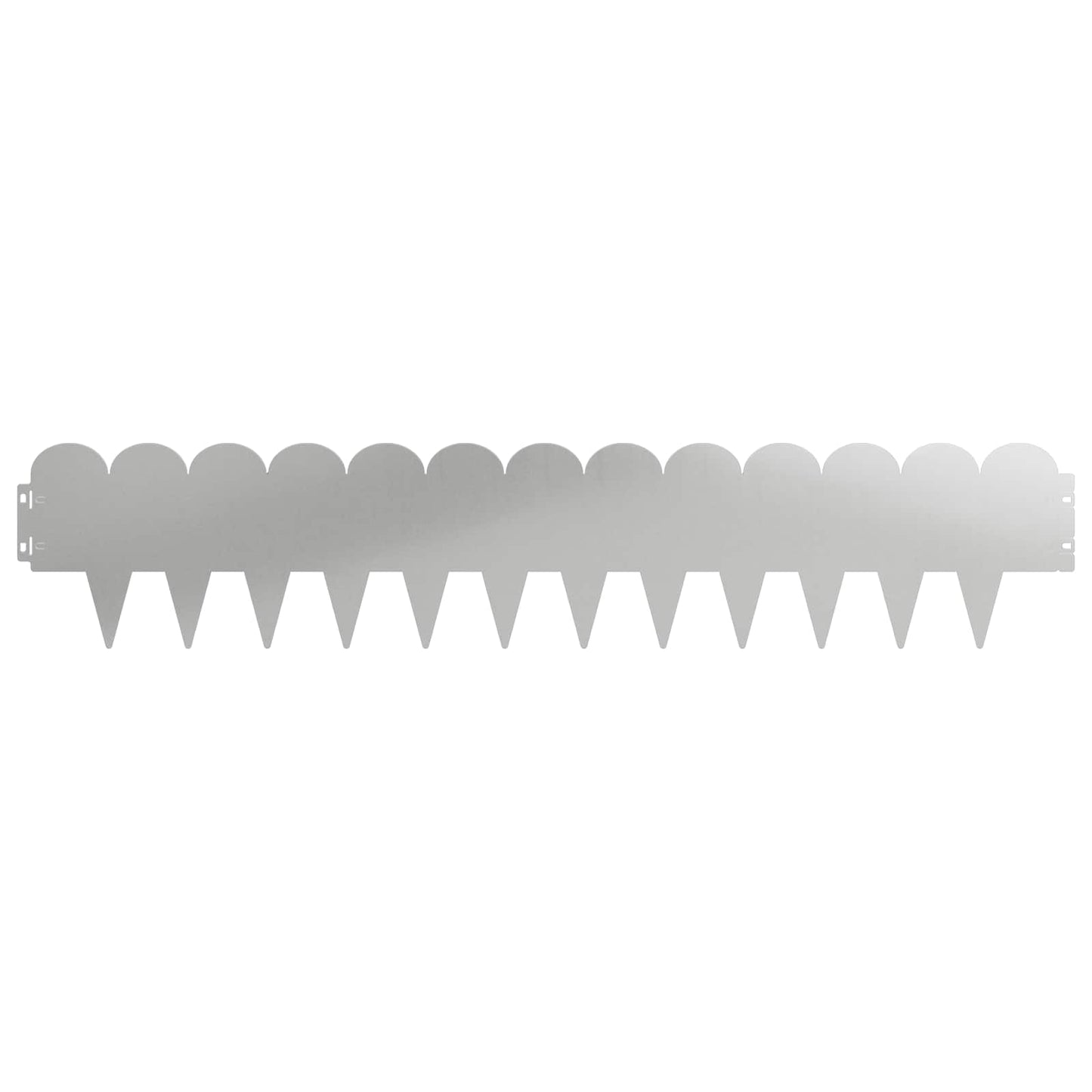 Lawn Edging 20 pcs 103 x 20 cm Steel Silver