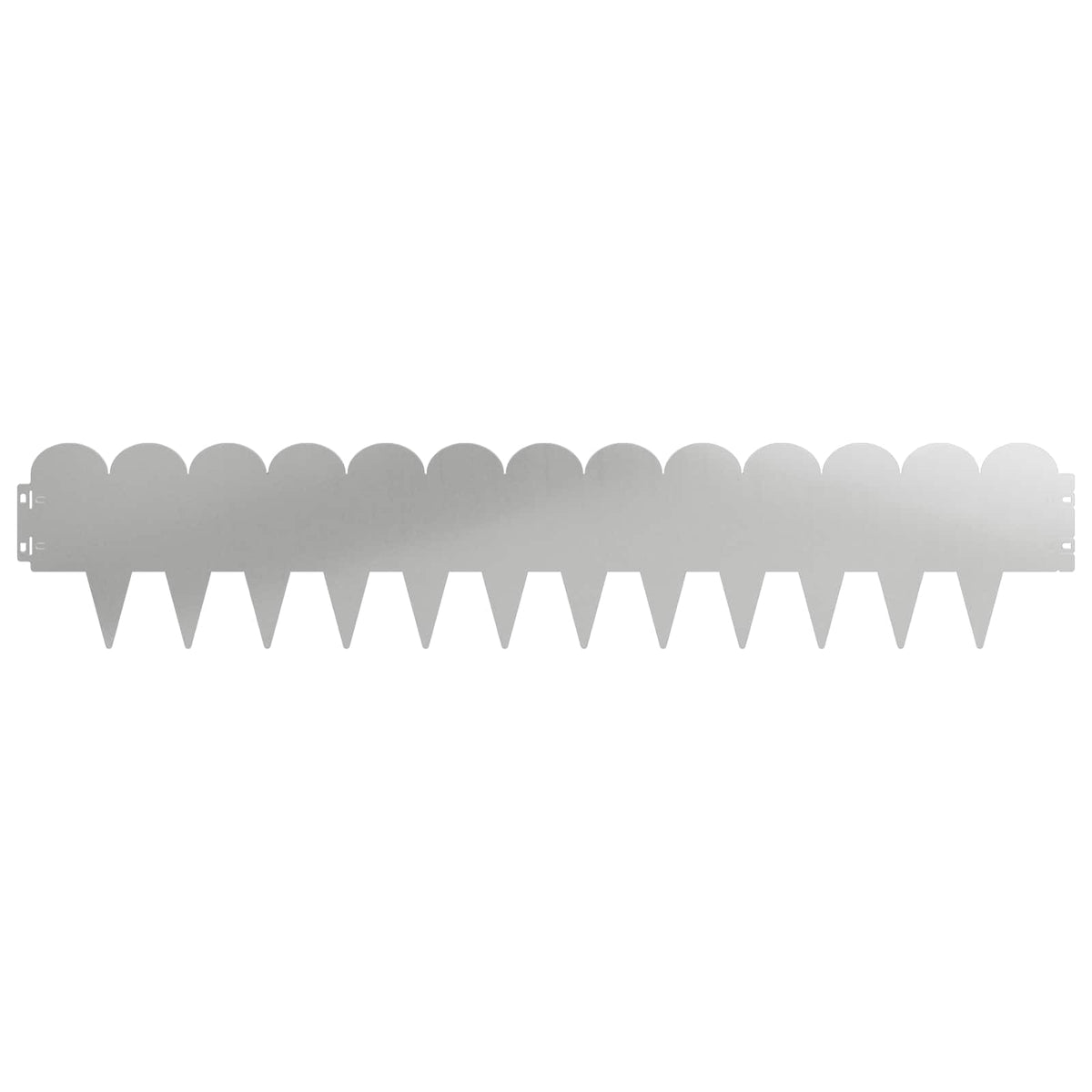 Lawn Edging 30 pcs 103 x 20 cm Steel Silver