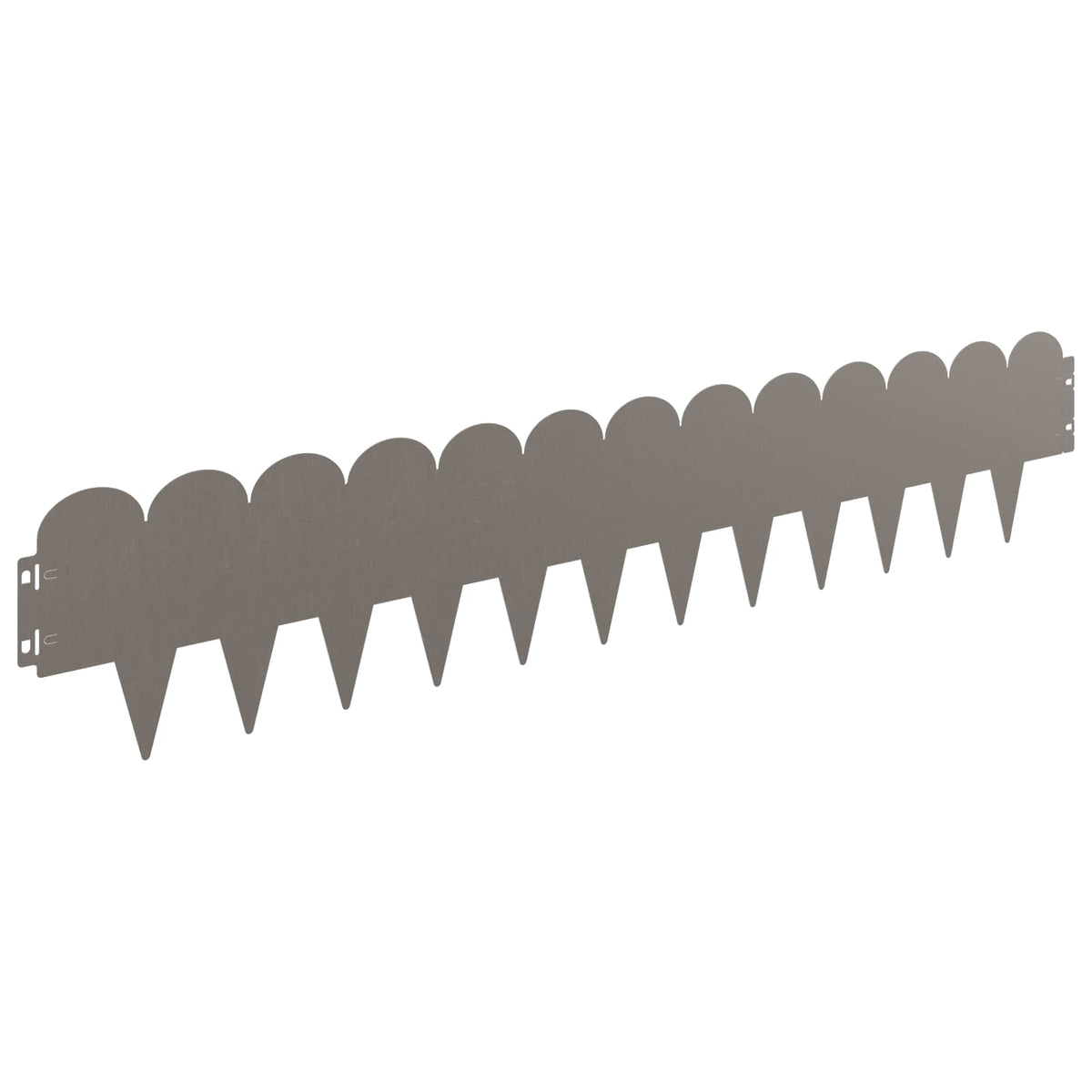 Lawn Edge Sharp&Round Top 10 pcs 103x20cm Steel Rusty