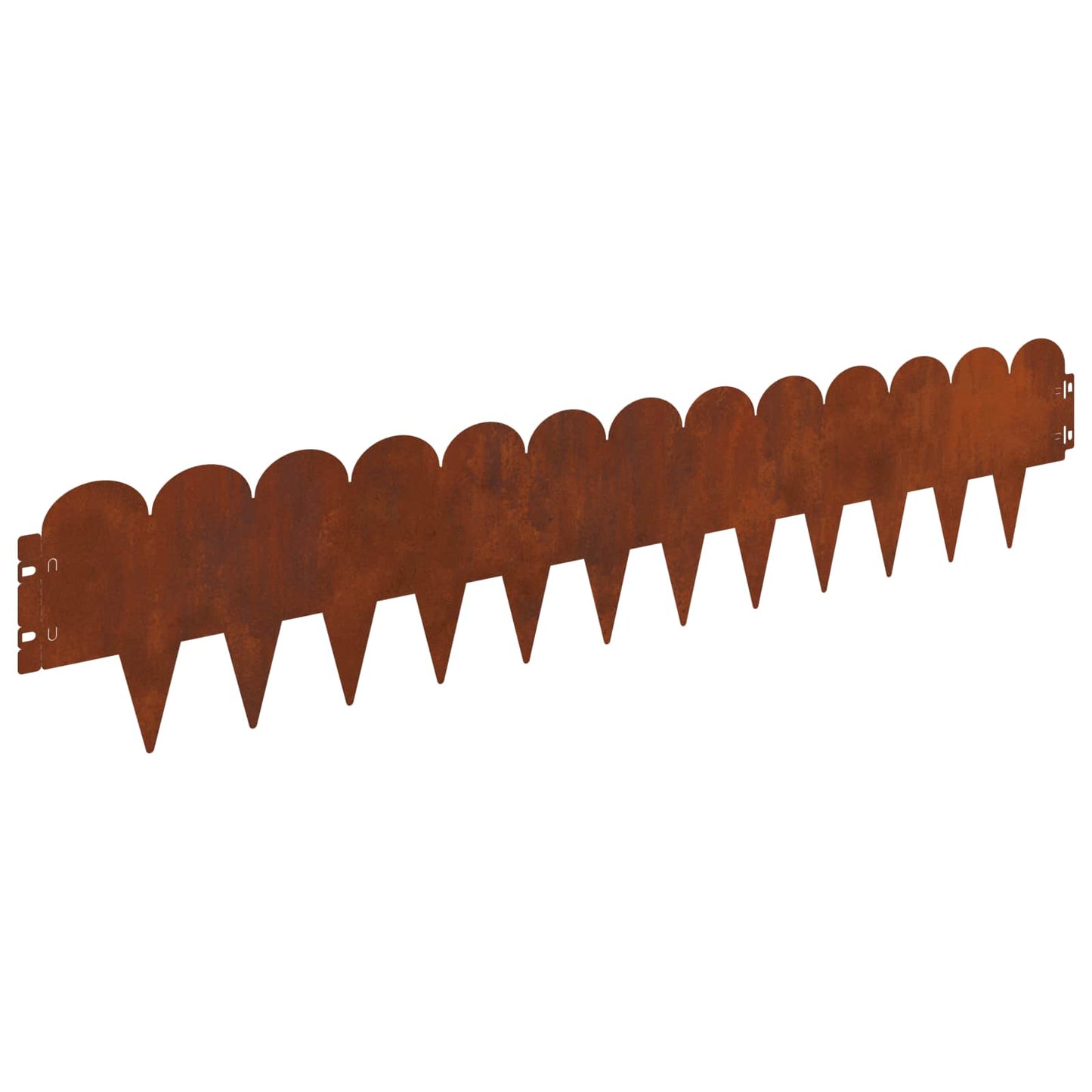 Lawn Edging 20 pcs 103 x 20 cm Steel Rusty