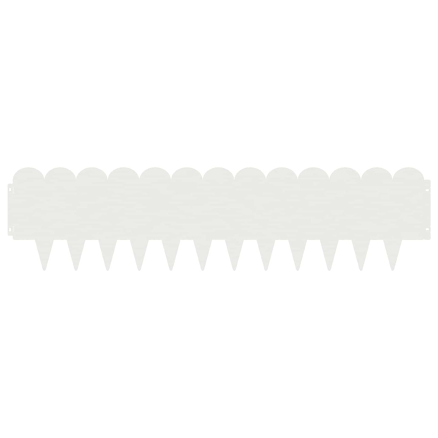 Lawn Edging 20 pcs 103 x 25 cm Steel White