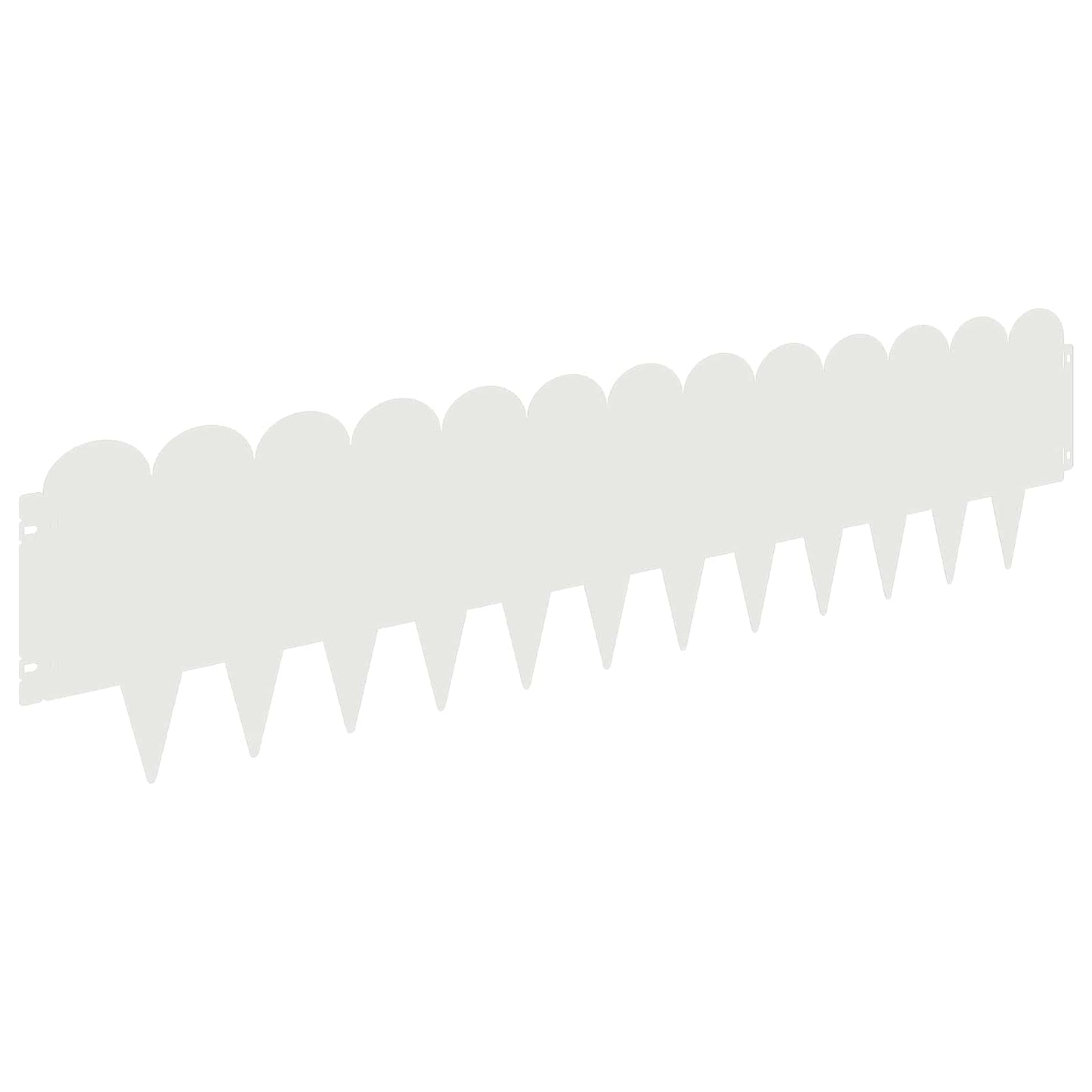 Lawn Edging 30 pcs 103 x 25 cm Steel White