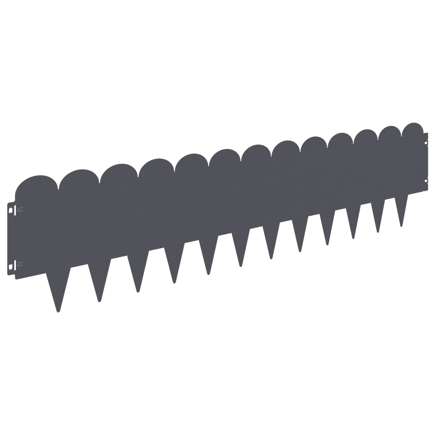 Lawn Edging 30 pcs 103 x 25 cm Steel Anthracite