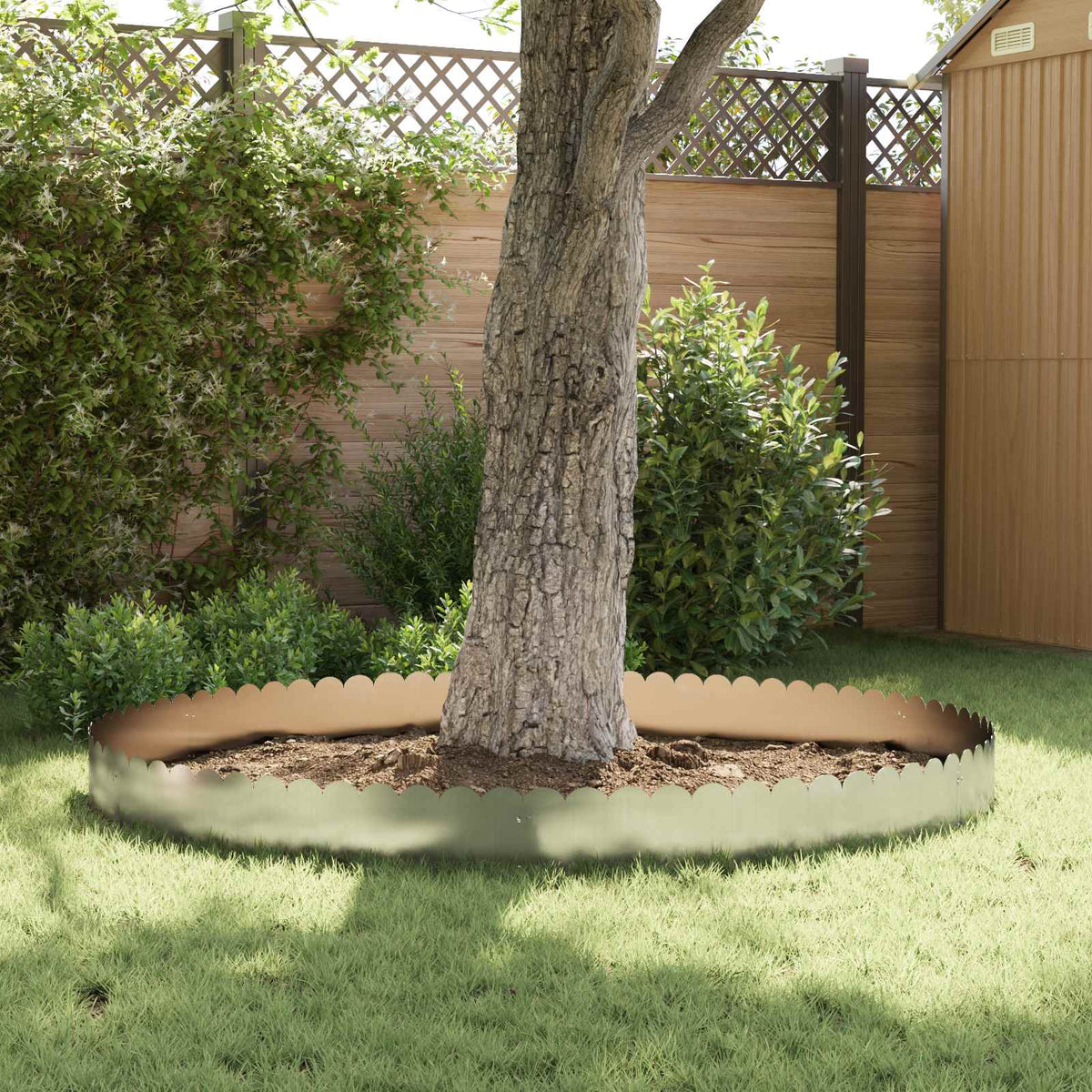 Lawn Edging 20 pcs 103 x 25 cm Steel Silver