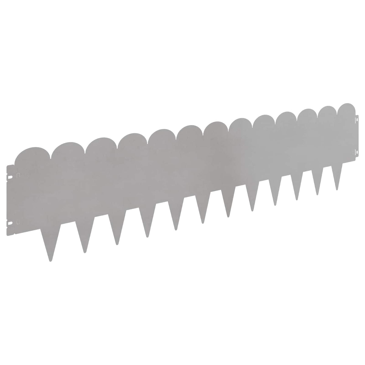 Lawn Edging 20 pcs 103 x 25 cm Steel Silver