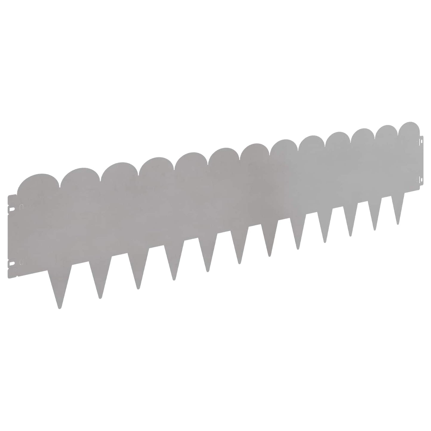 Lawn Edging 30 pcs 103 x 25 cm Steel Silver