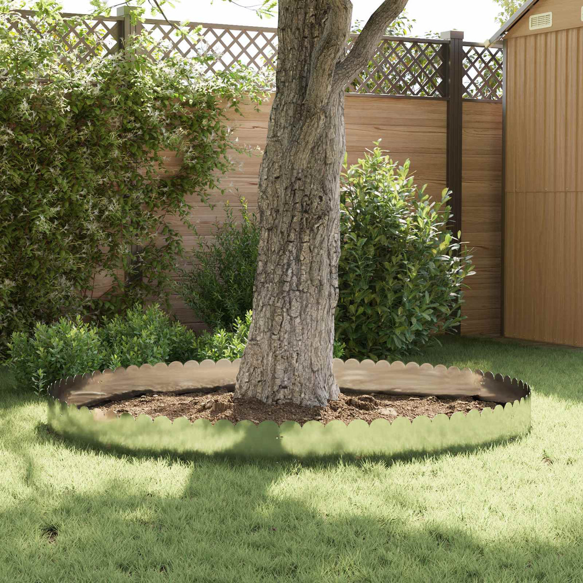 Lawn Edging 20 pcs 103 x 25 cm Steel Silver