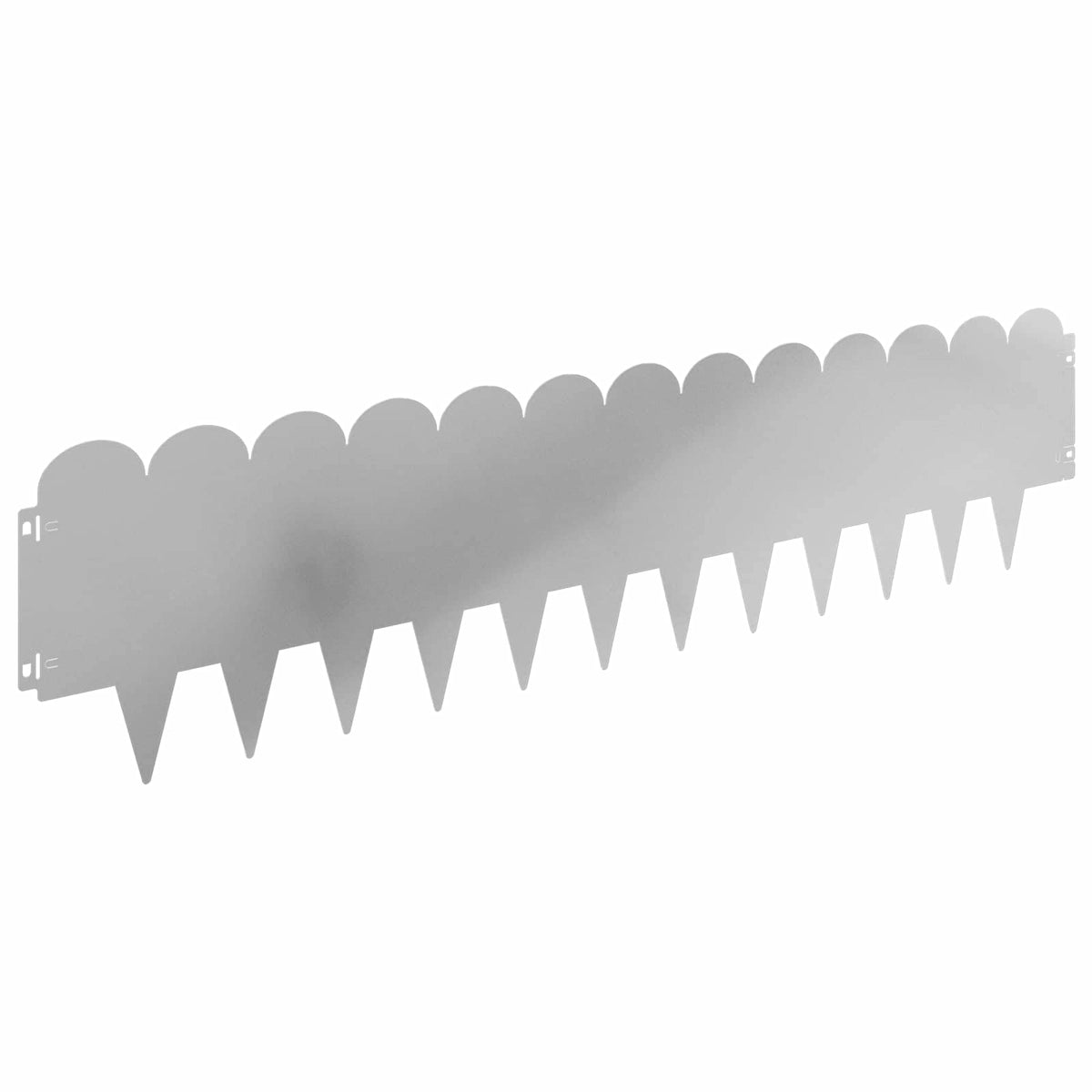 Lawn Edging 20 pcs 103 x 25 cm Steel Silver