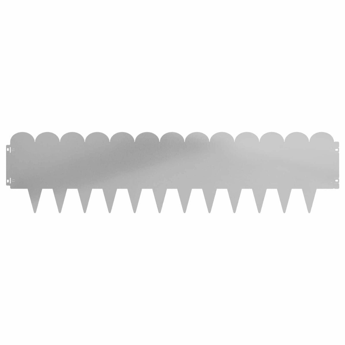 Lawn Edging 20 pcs 103 x 25 cm Steel Silver