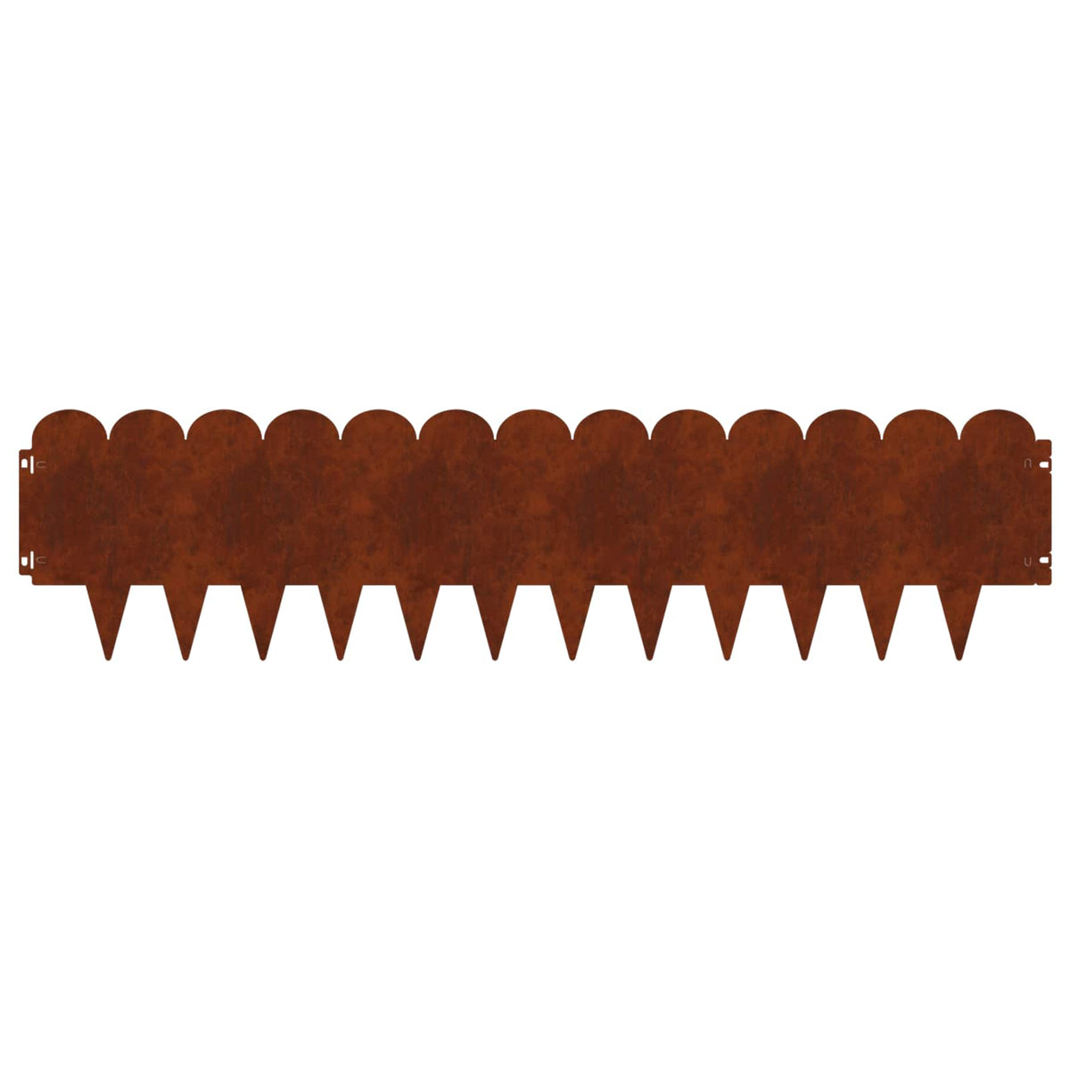 Lawn Edging 20 pcs 103 x 25 cm Steel Rusty