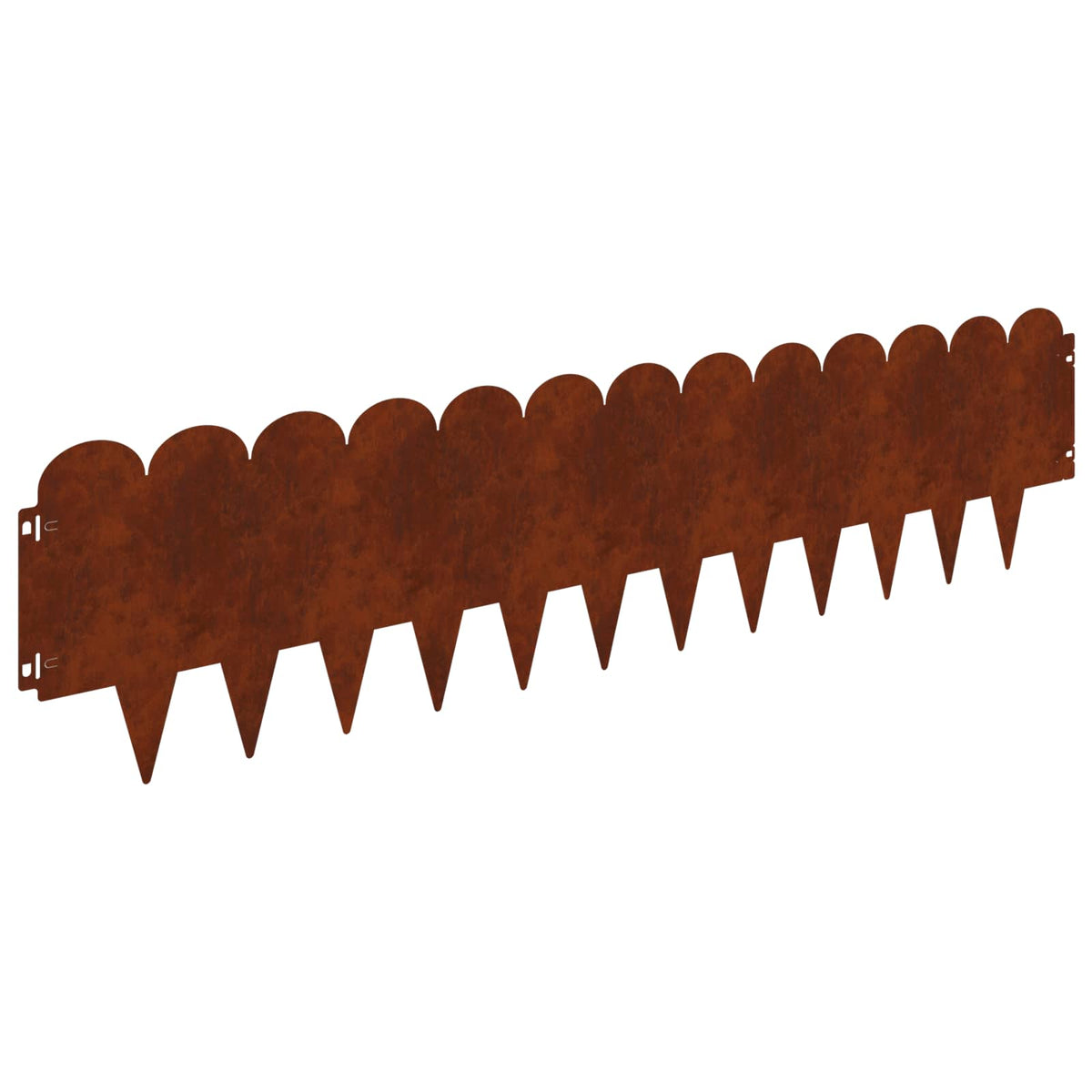 Lawn Edging 30 pcs 103 x 25 cm Steel Rusty