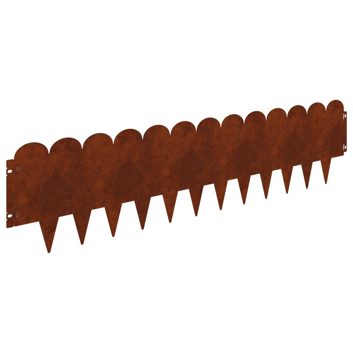 Lawn Edging 30 pcs 103 x 25 cm Steel Rusty