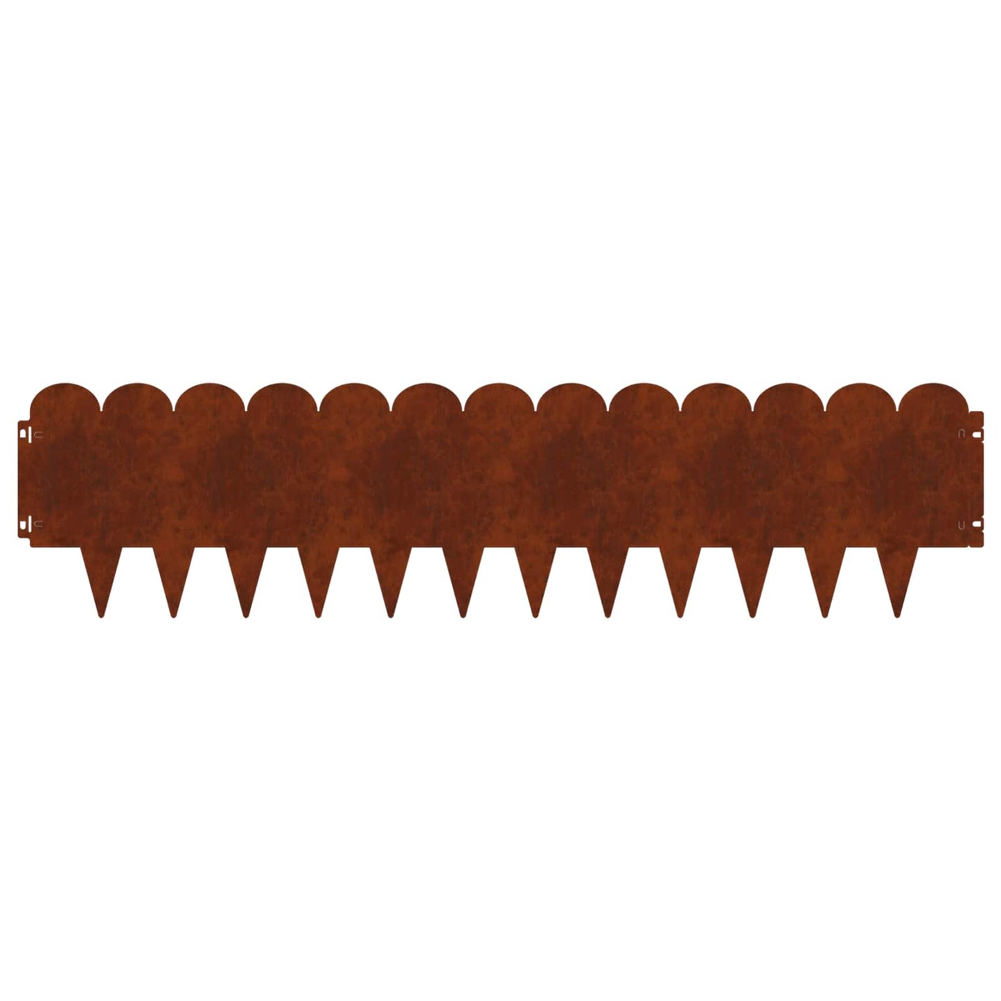Lawn Edging 30 pcs 103 x 25 cm Steel Rusty