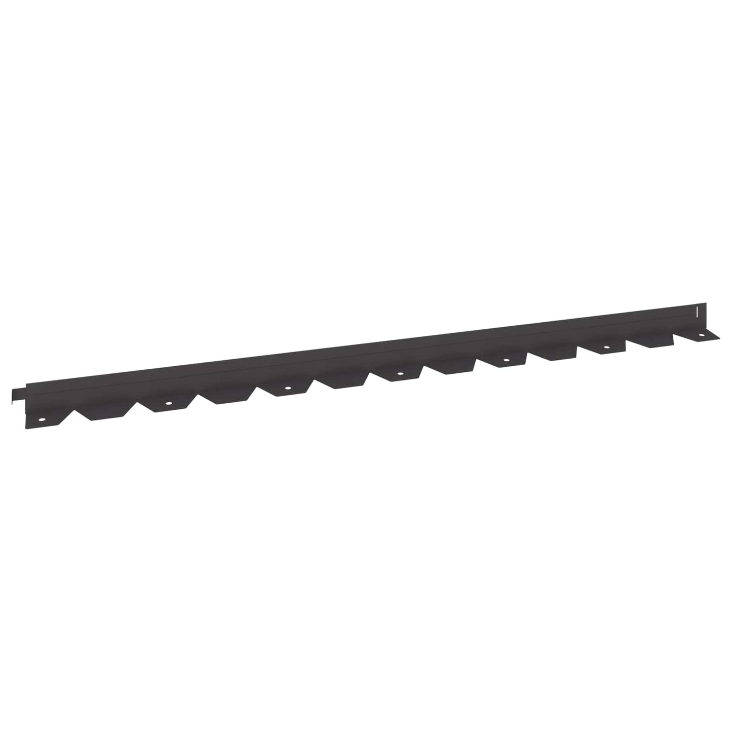 Lawn Edging 10 pcs 102 x 4 x 4 cm Steel Black