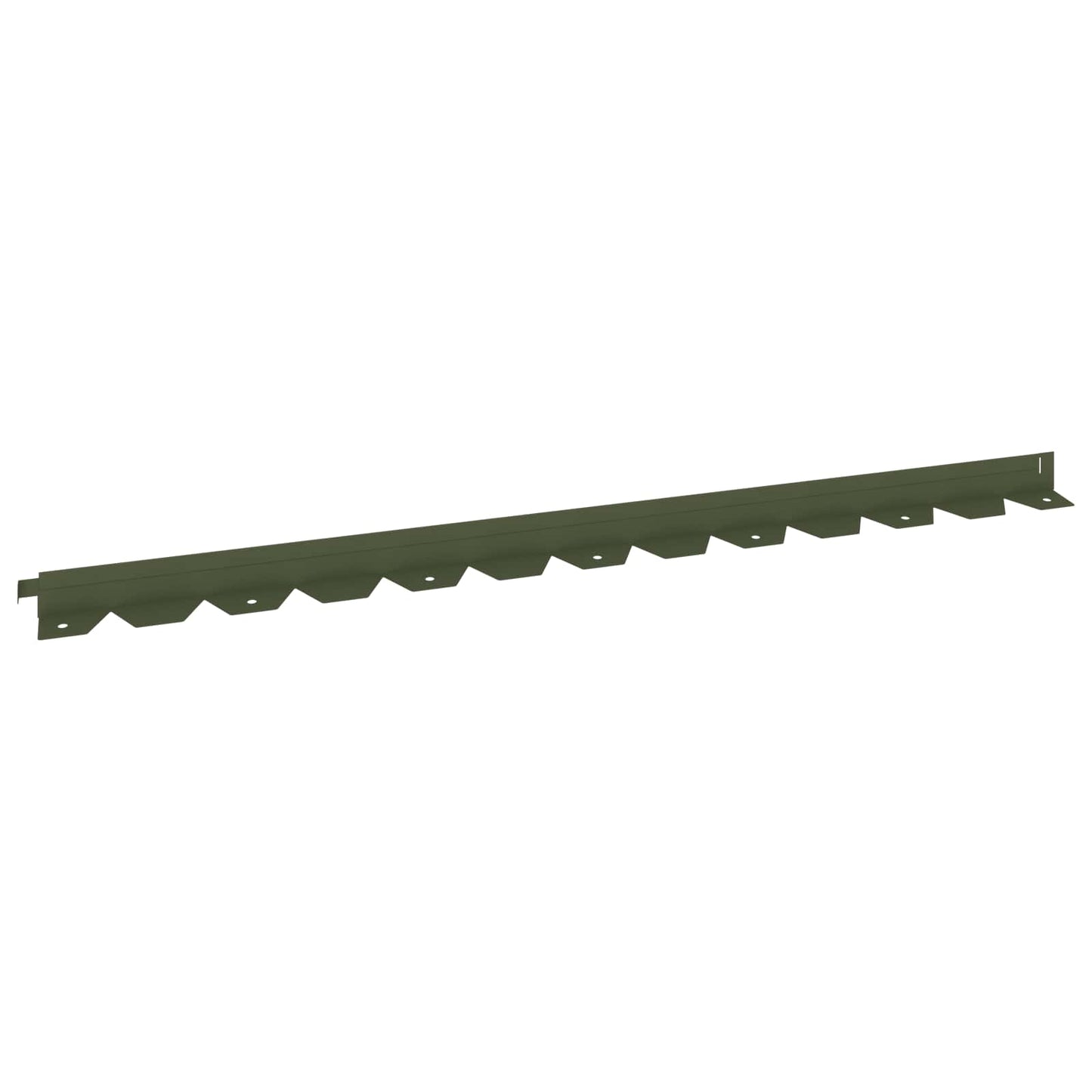 Lawn Edging 30 pcs 102 x 4 x 4 cm Steel Olive Green