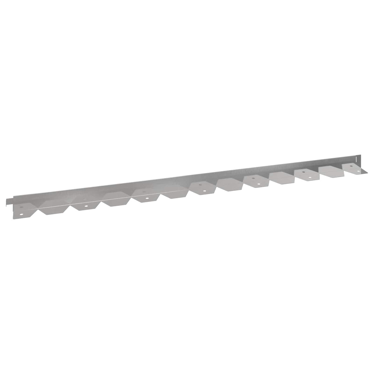 Lawn Edging 20 pcs 102 x 4 x 4 cm Steel Silver