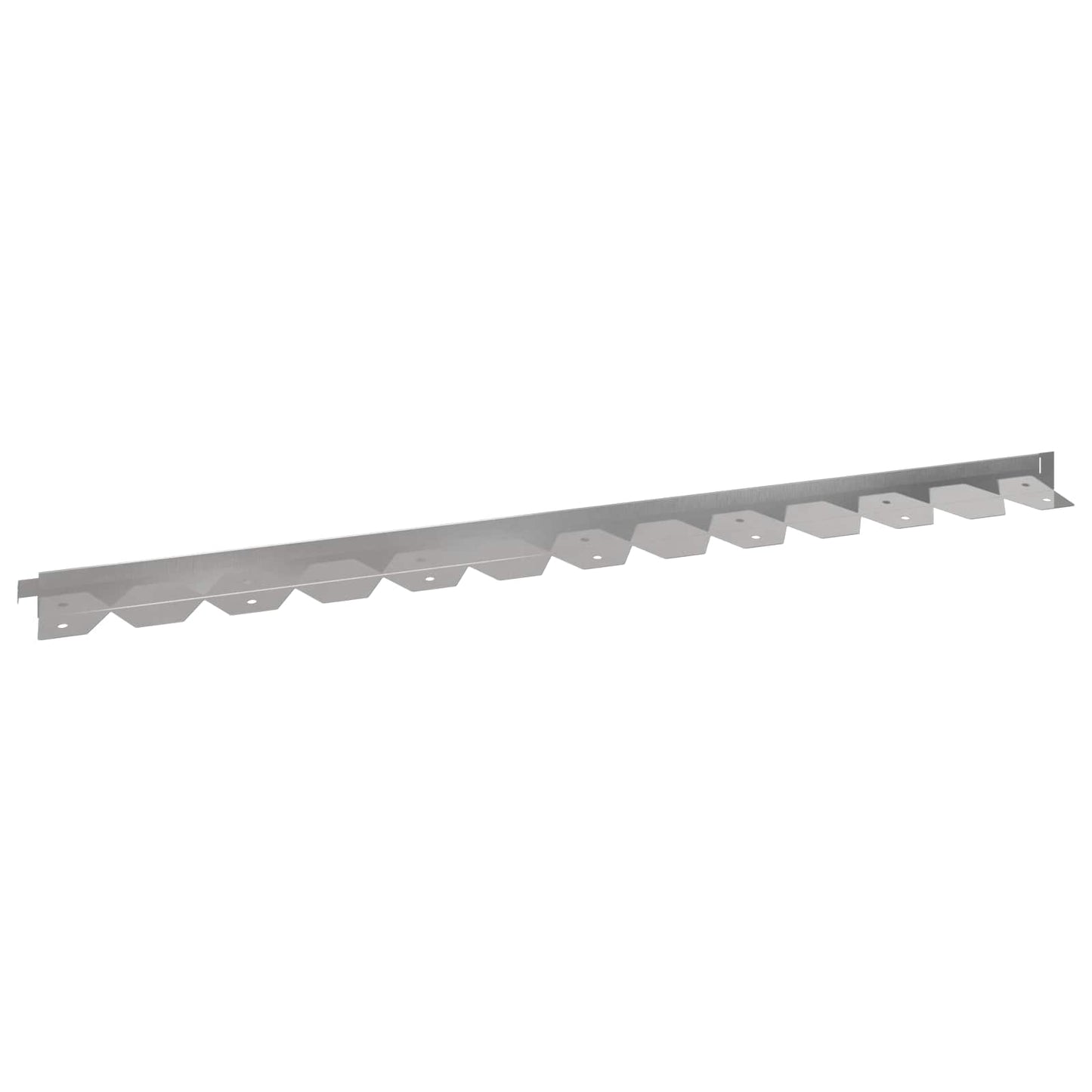 Lawn Edging 50 pcs 102 x 4 x 4 cm Steel Silver