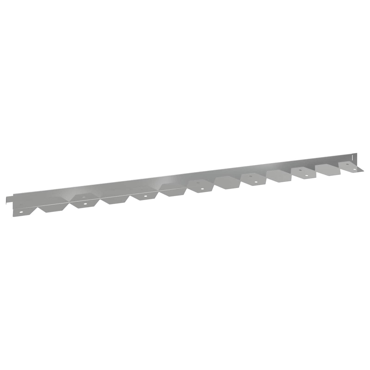 Lawn Edging 50 pcs 102 x 4 x 4 cm Steel Silver