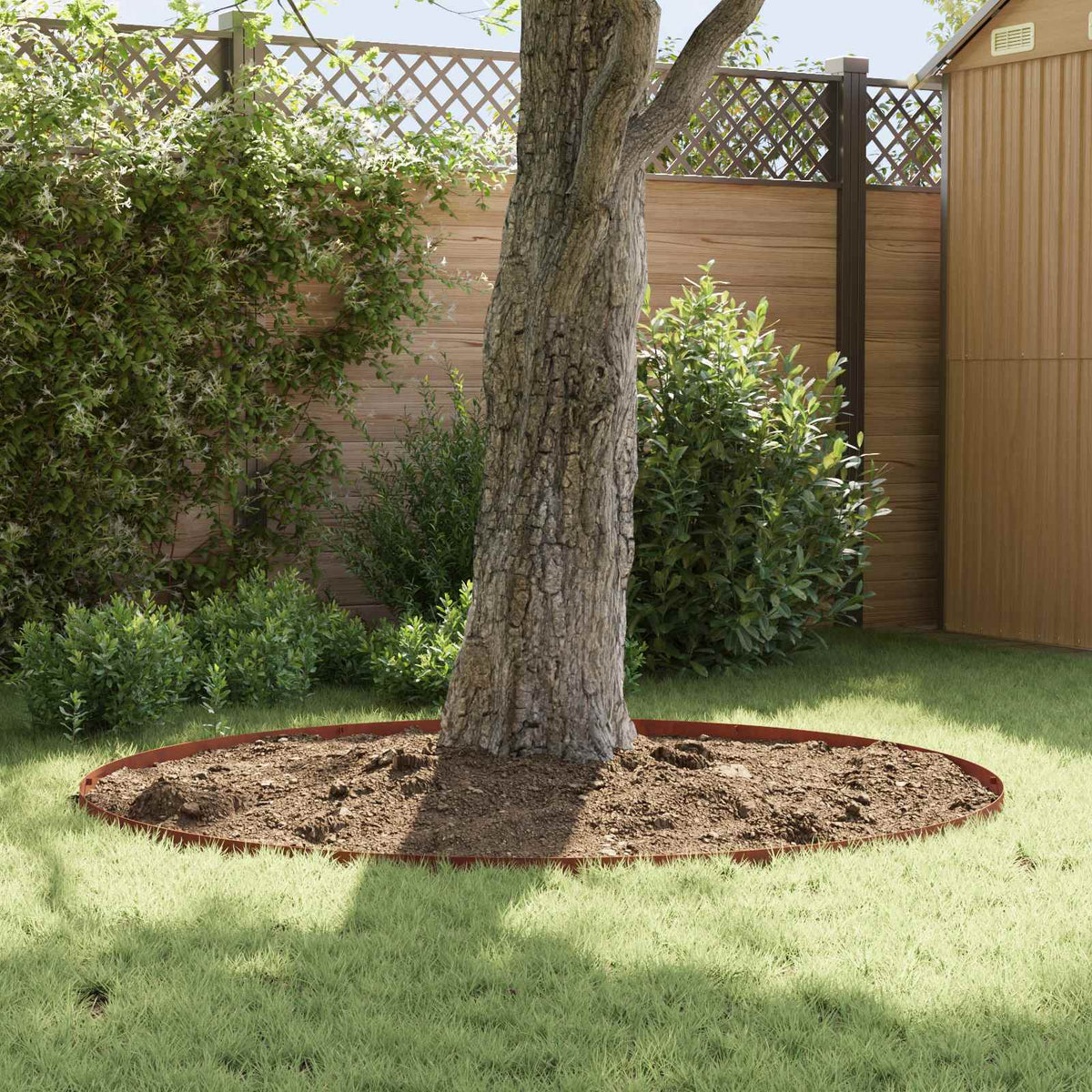 Lawn Edging 50 pcs 102 x 4 x 4 cm Steel Rusty
