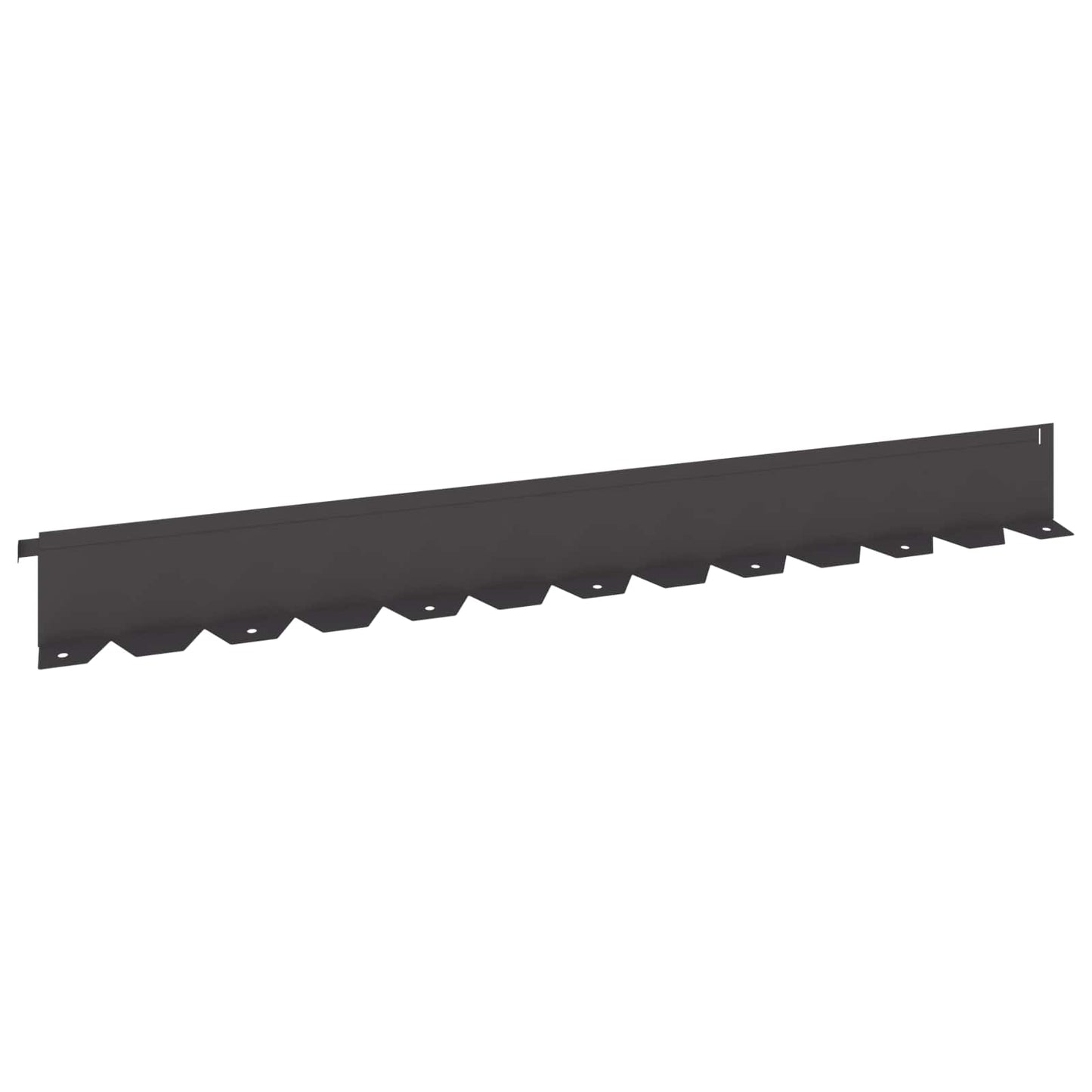 Lawn Edging 30 pcs 102 x 10 x 4 cm Steel Black