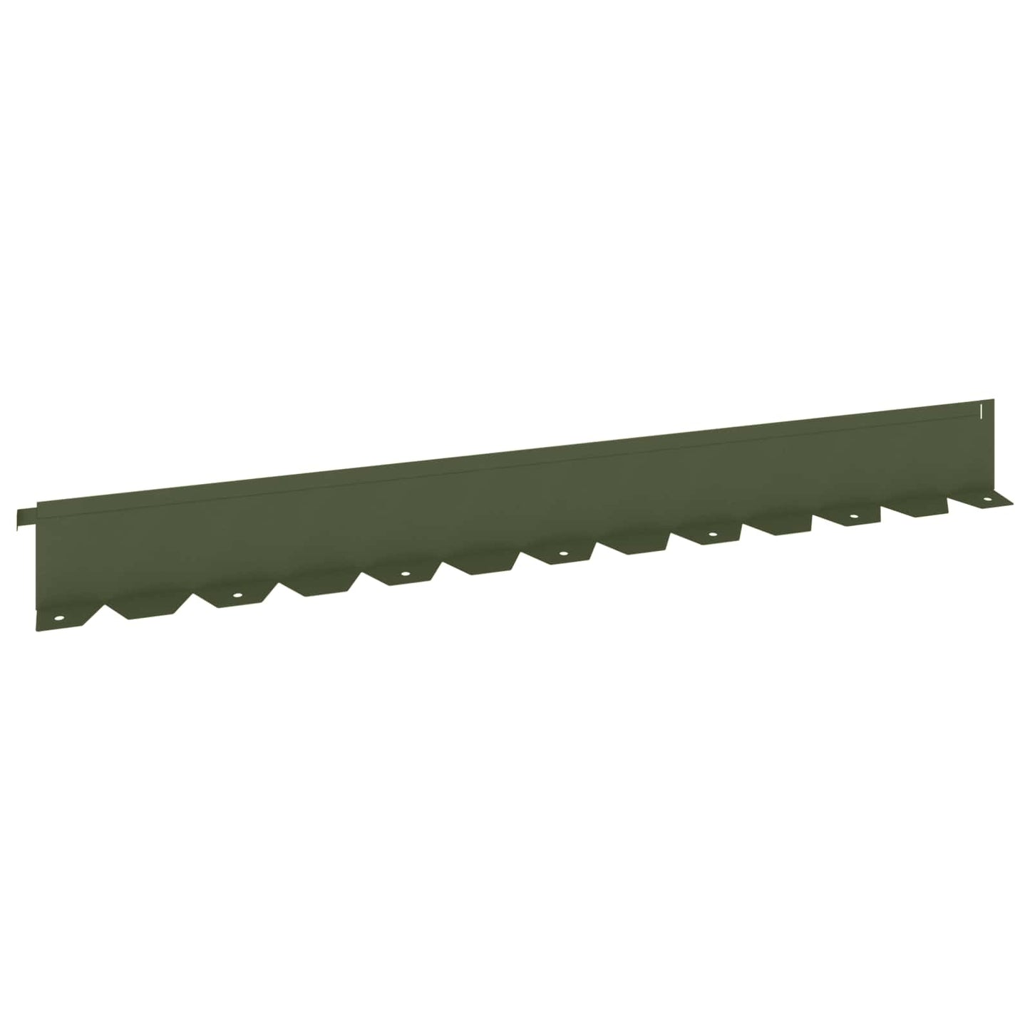 Lawn Edging 10 pcs 102 x 10 x 4 cm Steel Olive Green