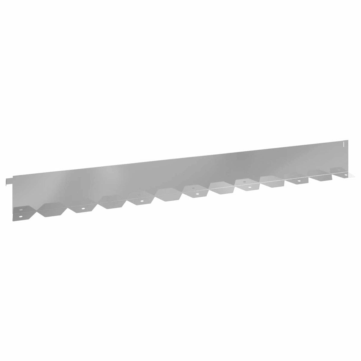 Lawn Edging 30 pcs 102 x 10 x 4 cm Steel Silver