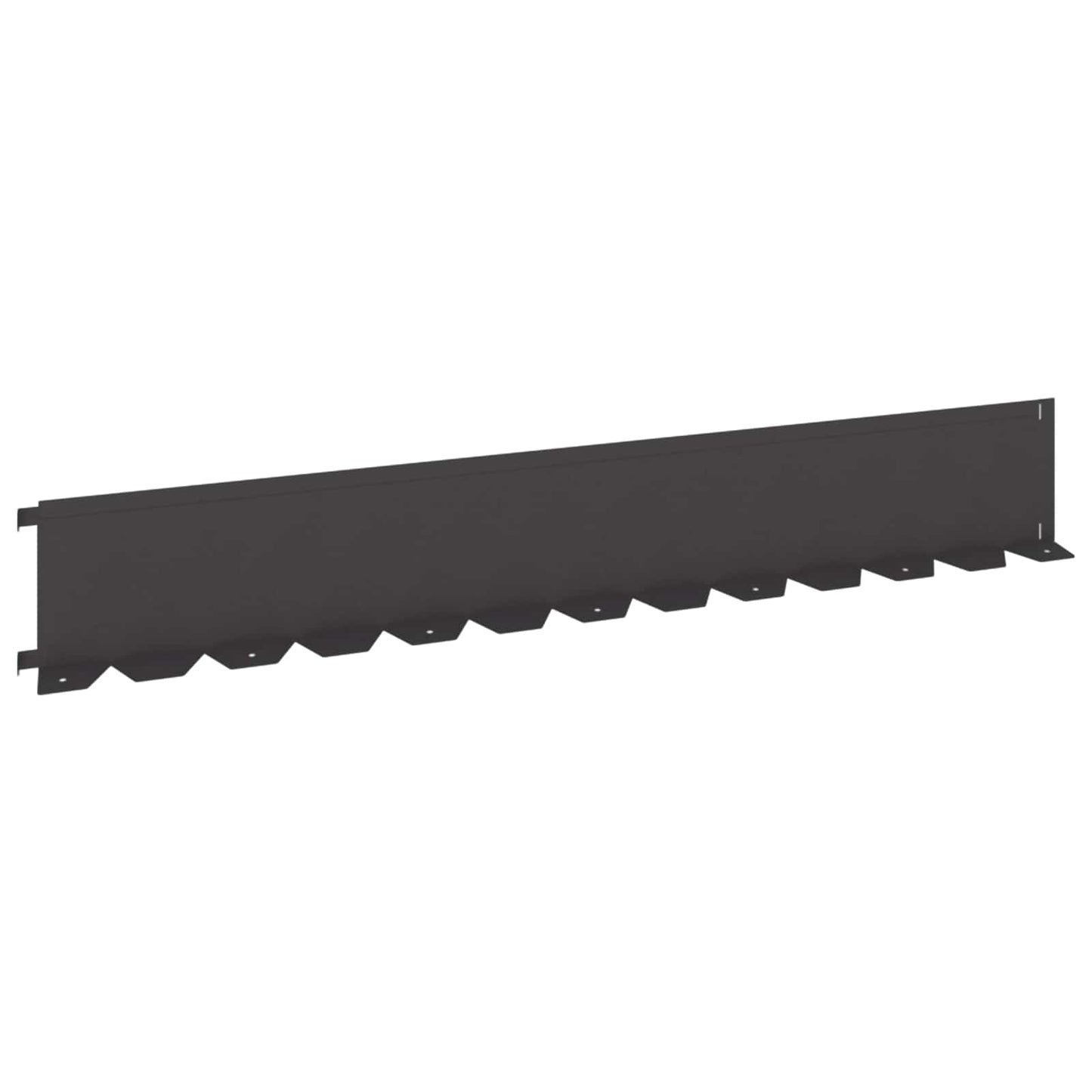 Lawn Edging 30 pcs 102 x 15 x 4 cm Steel Black