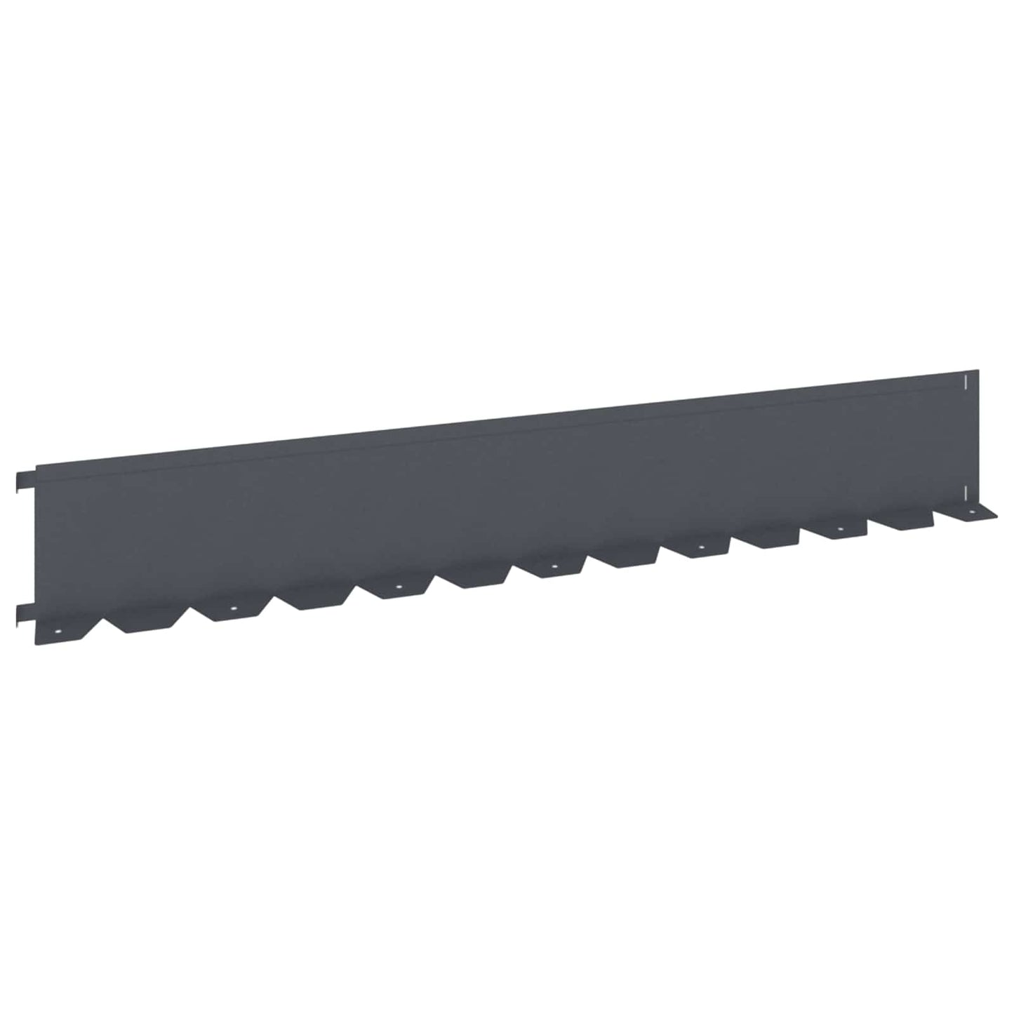 Lawn Edging 10 pcs 102 x 15 x 4 cm Steel Anthracite