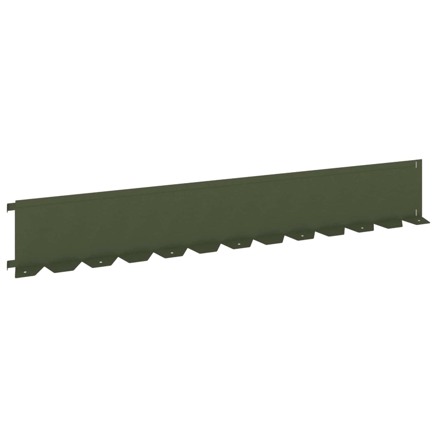 Lawn Edging 10 pcs 102 x 15 x 4 cm Steel Olive Green